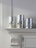 Laura Ashley silver tone frosted LED candles set of three, UK version