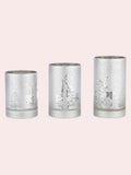 Laura Ashley silver tone frosted LED candles set of three, UK version