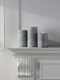 Laura Ashley grey stone effect LED candles set of three, UK version