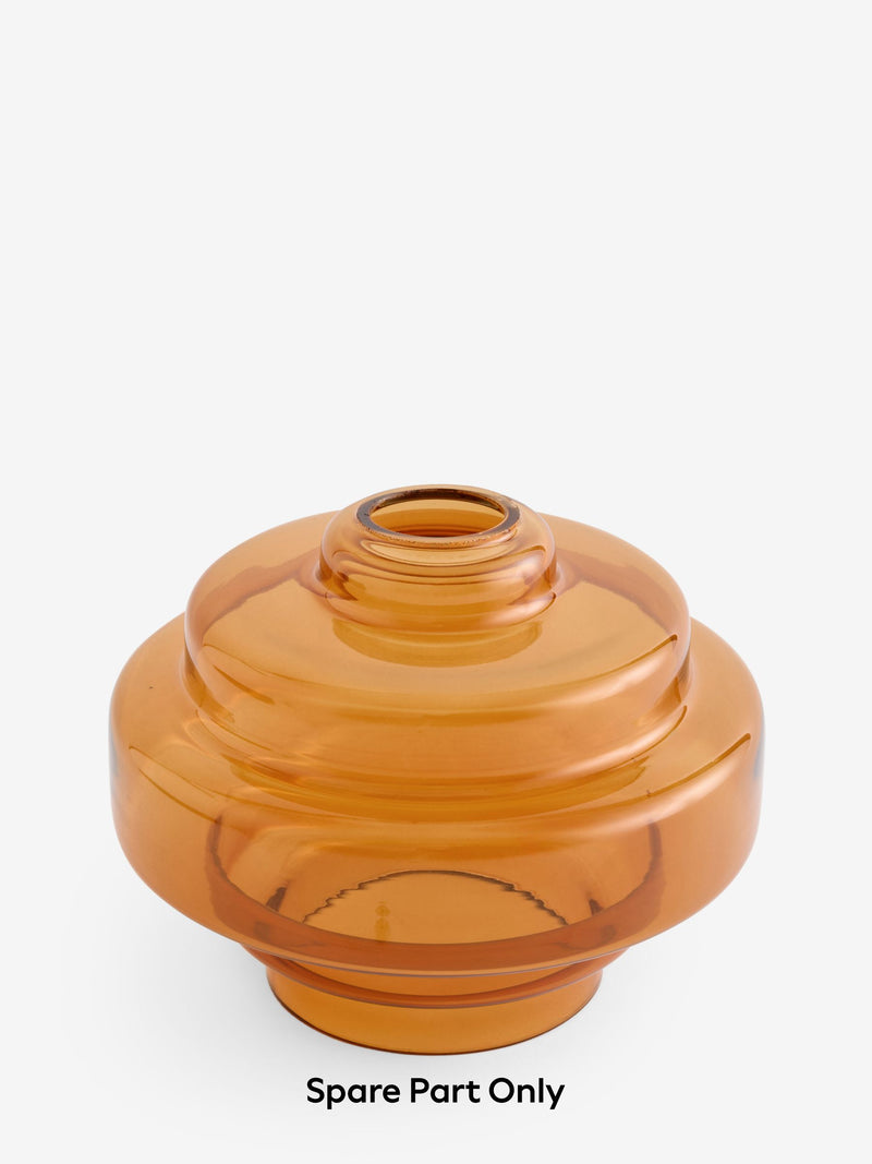 Amber orange Luca Linear pendant glass shade, imported from the UK