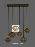Brown Luca Linear pendant glass shade 22cm, imported from the UK