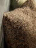 Faux fur cushion brown 50x50cm, imported from the UK