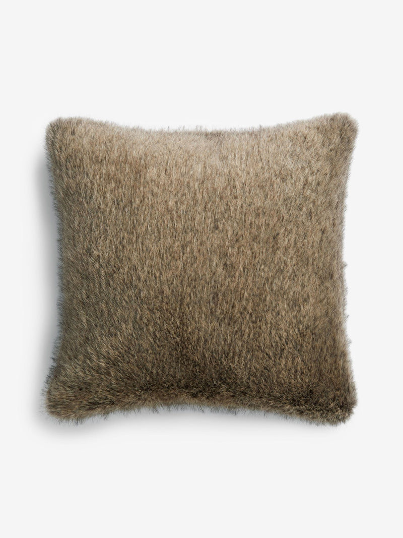 Faux fur cushion brown 50x50cm, imported from the UK