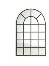 Next La Redoute Intérieurs Brushed Metal Lenaig Arched Industrial Wall Mirror 110 x 170cm- Buy online at McGrocer