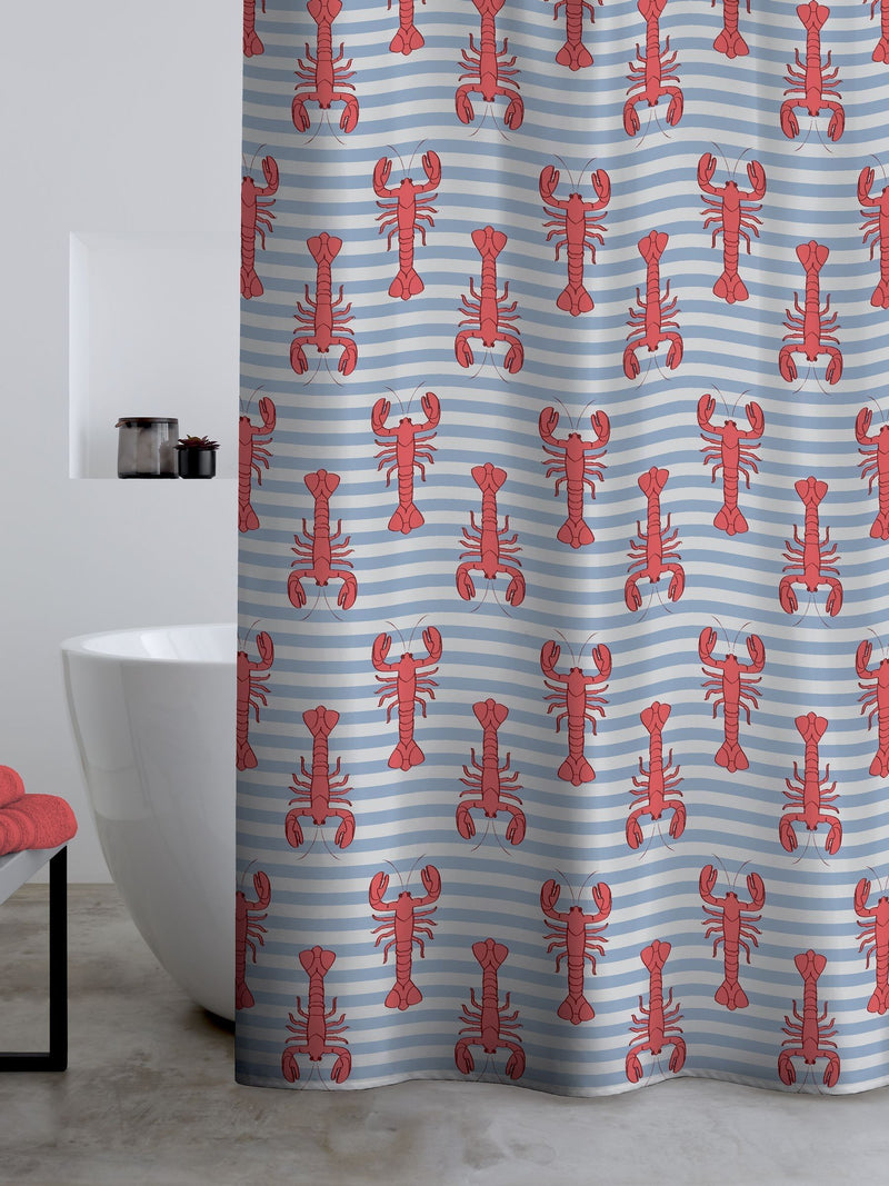 Catherine Lansfield Red Lobster shower curtain 180x180 cm - British product