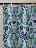 Catherine Lansfield duck egg tropical bird shower curtain 180x180 cm - British product