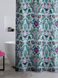 Catherine Lansfield duck egg tropical bird shower curtain 180x180 cm - British product