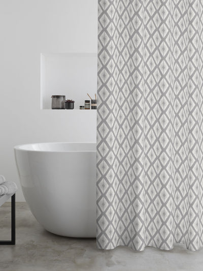 Next Catherine Lansfield Silver Diamond Shower Curtain Panel 180x180 cm- Buy online at McGrocer