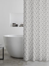 Next Catherine Lansfield Silver Diamond Shower Curtain Panel 180x180 cm- Buy online at McGrocer