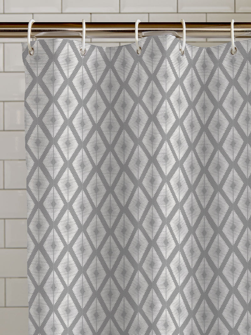Catherine Lansfield silver diamond shower curtain 180x180 cm - British product