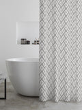 Catherine Lansfield silver diamond shower curtain 180x180 cm - British product