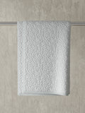 Vantona white jacquard leaf 500gsm cotton towel (British brand)