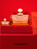 Salvatore Ferragamo Unica perfume gift set with 100ml, 50ml, and 5ml sizes (British brand)