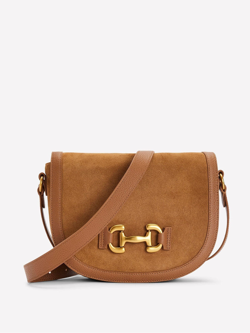 Boden brown snaffle satchel bag - British product