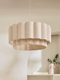 Larson small easy fit ceiling light with scalloped shade - British product