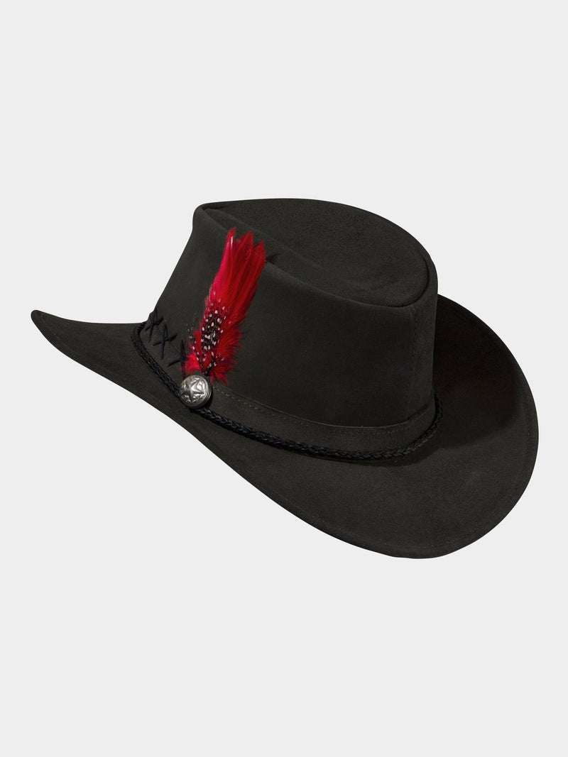 Joe Browns black embroidered leather fedora (British brand)