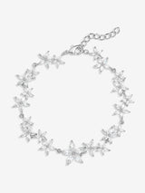Next Jon Richard Silver Tone Cubic Zirconia Mixed Floral Print Bracelet- Buy online at McGrocer