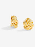 Jon Richard gold polished knot clip earrings, UK version