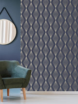 Next Boutique Sapphire Marquise Geo A4 Wallpaper Sample- Buy online at McGrocer
