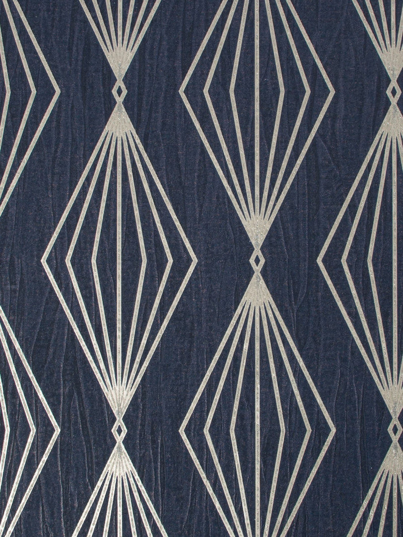 Boutique Sapphire Marquise Geo A4 wallpaper sample (British brand)