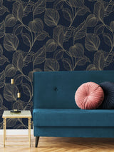Next Boutique Sapphire Royal Palm A4 Wallpaper Sample- Buy online at McGrocer