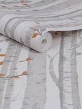 Wallpaper sample Grey Woodland A4, imported from the UK