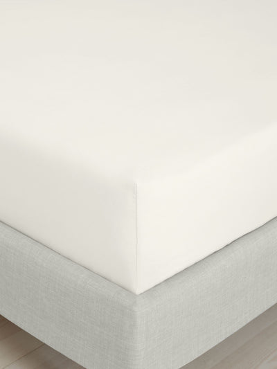 Next Bianca Cream 200 Thread Count 100% Cotton Percale Deep Fitted Sheet- Buy online at McGrocer