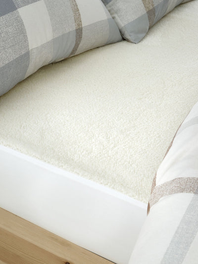 Next Catherine Lansfield Cream Thermal Fleece Under Blanket Fitted Sheet- Buy online at McGrocer