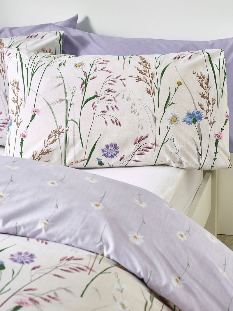 Catherine Lansfield Purple Grasmere Floral Reversible Duvet Cover Set