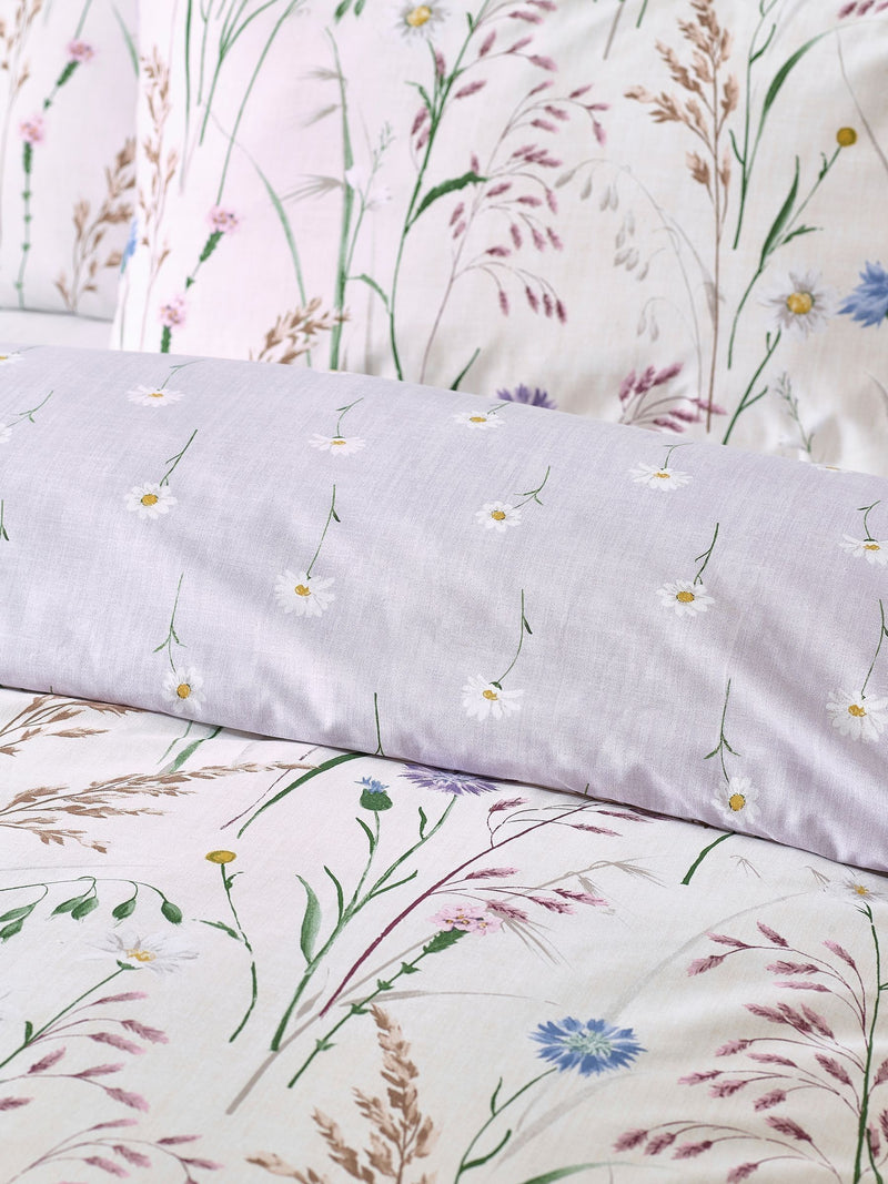 Catherine Lansfield purple Grasmere floral reversible duvet cover set - British product