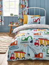 Catherine Lansfield Blue Digger Dreams Reversible Duvet Cover Set