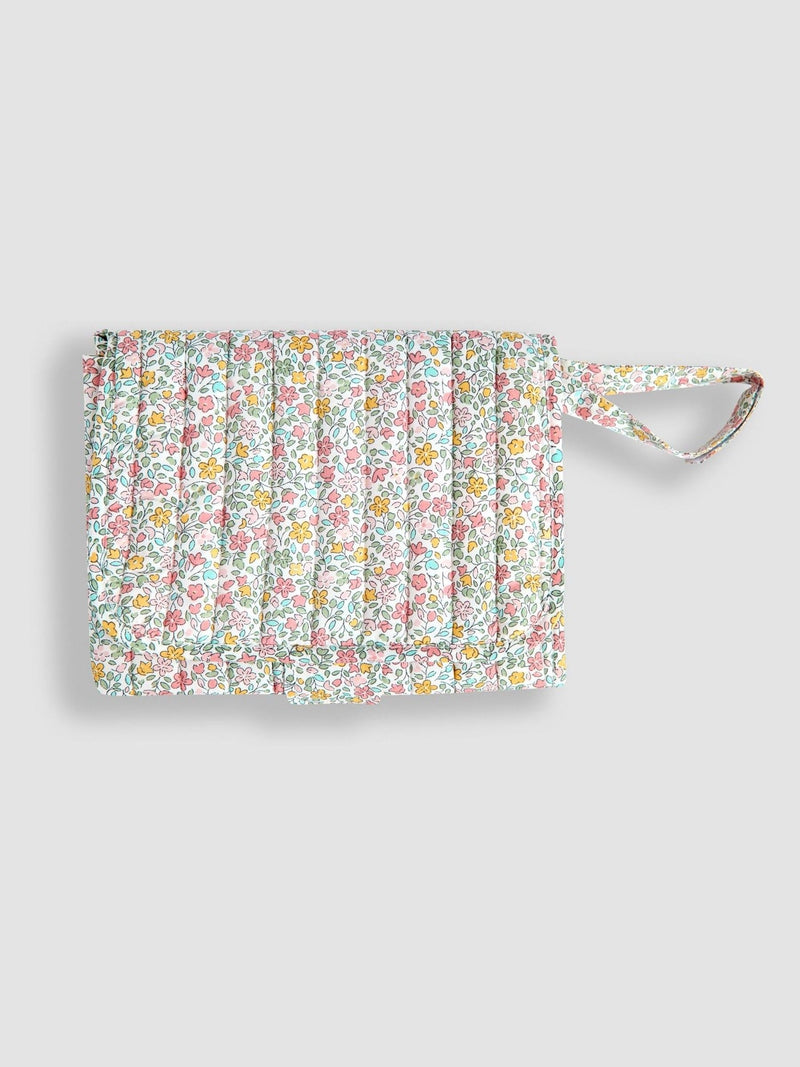 JoJo Maman Bébé floral quilted travel changing mat (British brand)