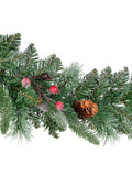 Everlands Green Windham Spruce Frosted Christmas Garland 270cm - British product