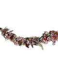 Everlands Red Snowy Berry Christmas Garland 180cm - British product
