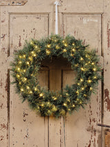 Next Everlands Green Cashmere Pre-Lit Christmas Wreath 63cm- Buy online at McGrocer