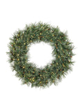 Everlands green cashmere pre lit wreath 63cm - British product