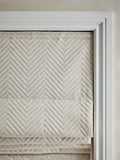 Madison quilted velvet roman blind natural cream - British product