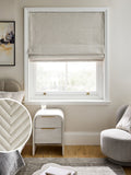 Madison quilted velvet roman blind natural cream - British product