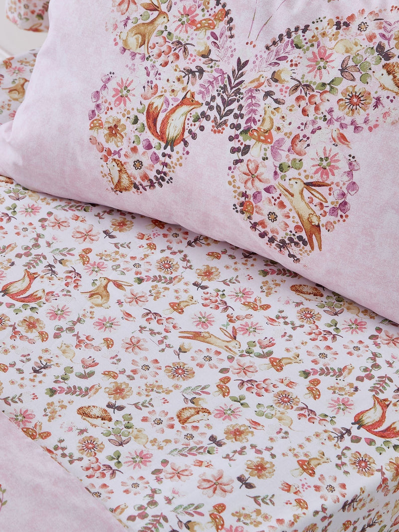 Catherine Lansfield pink enchanted butterfly fitted sheet - British product