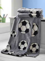 Next Catherine Lansfield Grey Cosy Football Fleece Throw 130cm x 170cm- Buy online at McGrocer