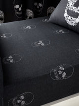 Catherine Lansfield Grey Skulls Fitted Bed Sheet