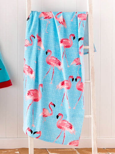 Next Catherine Lansfield Multi Flamingo Cotton Beach Towel 76x160cm- Buy online at McGrocer