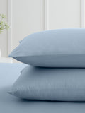 Bianca blue cotton pillowcase pair 200 thread count (British brand)