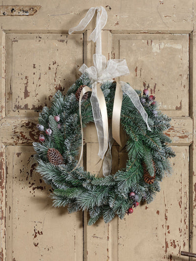 Everlands Grüner Windham Frosted Weihnachtskranz 50cm