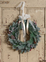Next Everlands Green Windham Frosted Christmas Wreath 50cm- Buy online at McGrocer