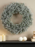 Everlands Green Cashmere Frosted Christmas Wreath 63cm - British product
