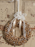Decoris Champagne Gold Christmas wreath 33cm - British product