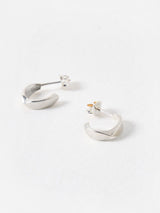 Next Oliver Bonas Silver Tone Marlowe Faceted Sterling Huggie Earrings- Buy online at McGrocer