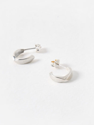 Next Oliver Bonas Silver Tone Marlowe Faceted Sterling Huggie Earrings- Buy online at McGrocer
