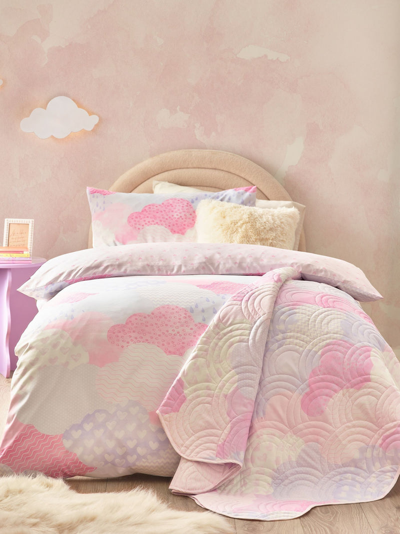 Catherine Lansfield pink reversible bedspread 150x200cm (British brand)